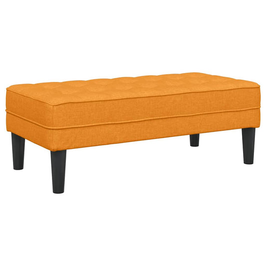Benk Mørk Gul 113x57x39 cm Stoff