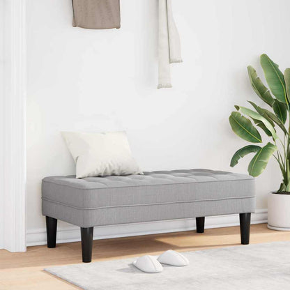 Benk Skygrå 113x57x39 cm Stoff