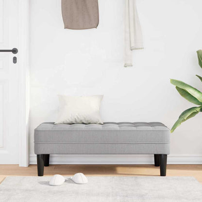 Benk Skygrå 113x57x39 cm Stoff