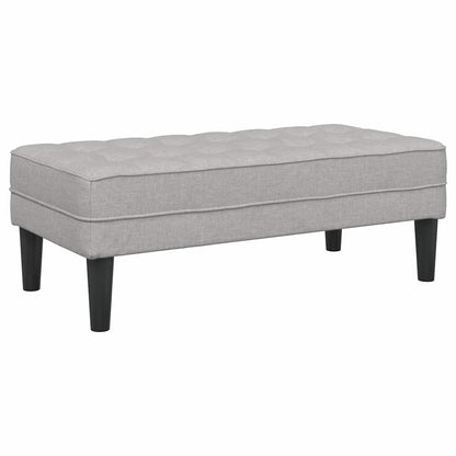 Benk Skygrå 113x57x39 cm Stoff