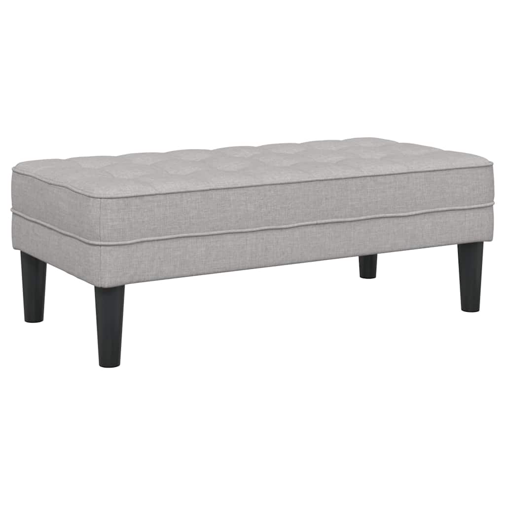 Benk Skygrå 113x57x39 cm Stoff