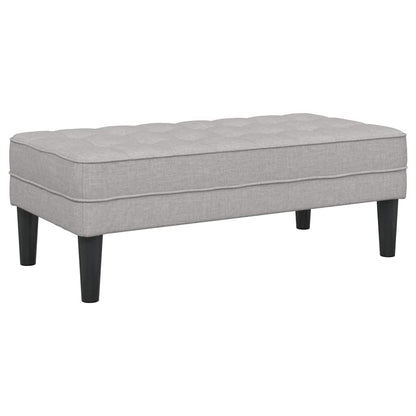 Benk Skygrå 113x57x39 cm Stoff