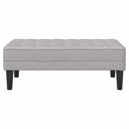 Benk Skygrå 113x57x39 cm Stoff