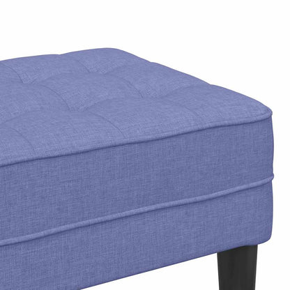 Benk Jeans Blå 113x57x39 cm Stoff