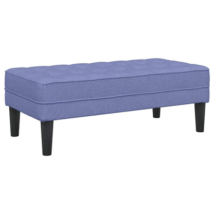 Benk Jeans Blå 113x57x39 cm Stoff