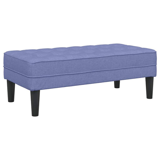 Benk Jeans Blå 113x57x39 cm Stoff