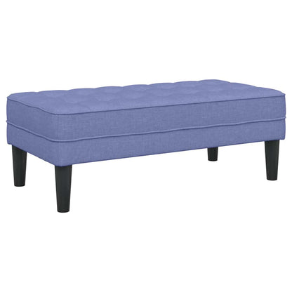 Benk Jeans Blå 113x57x39 cm Stoff