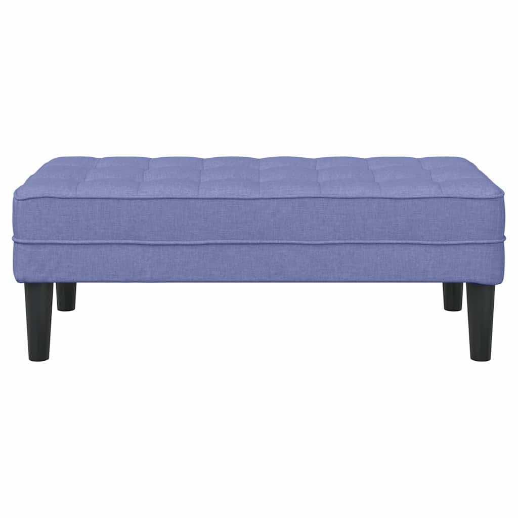 Benk Jeans Blå 113x57x39 cm Stoff