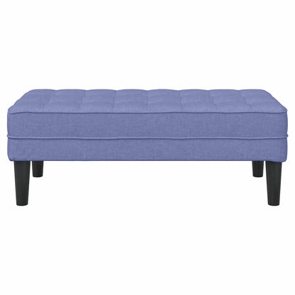 Benk Jeans Blå 113x57x39 cm Stoff