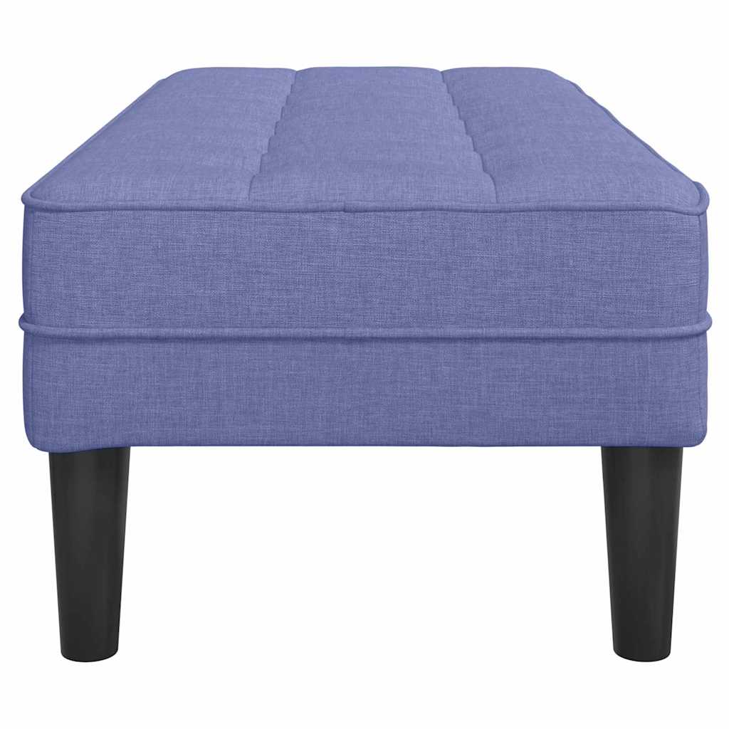 Benk Jeans Blå 113x57x39 cm Stoff