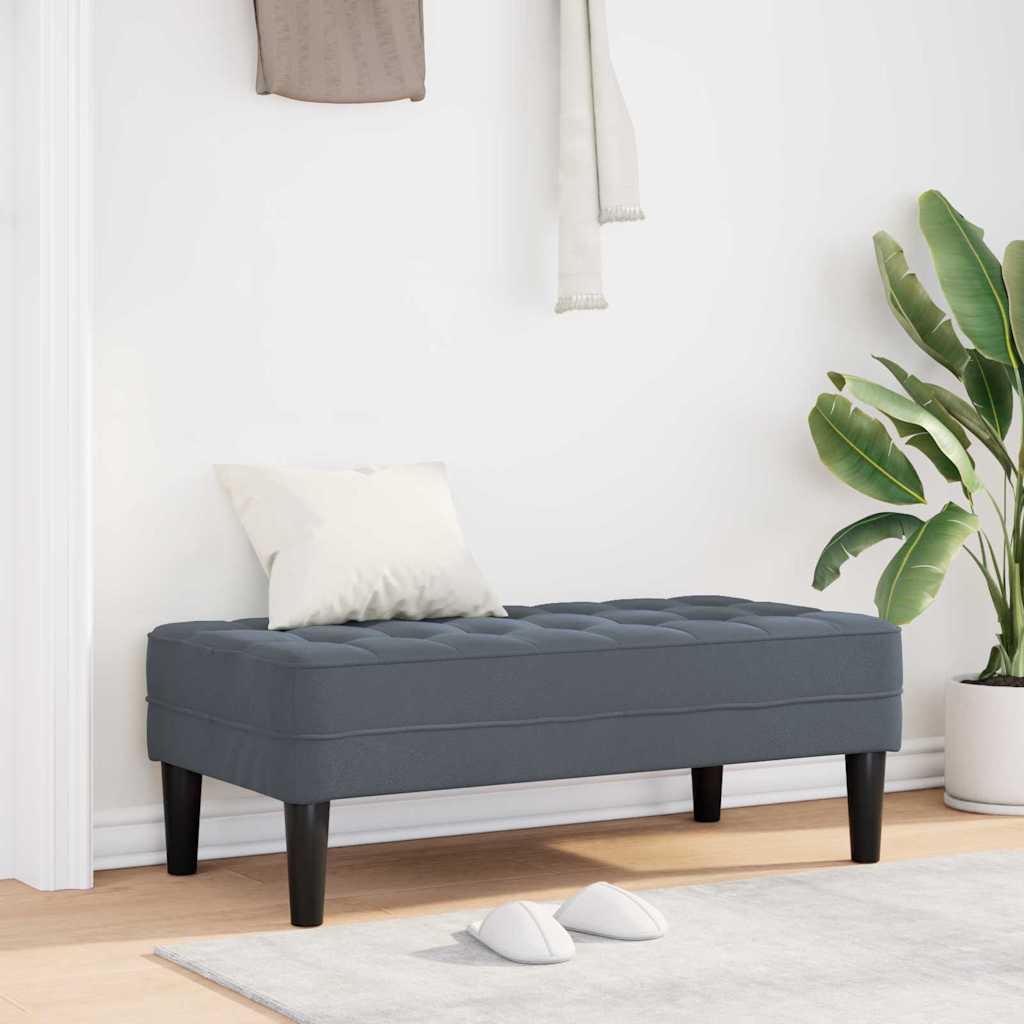 Benk Mørkegrå 113 cm Fløyel