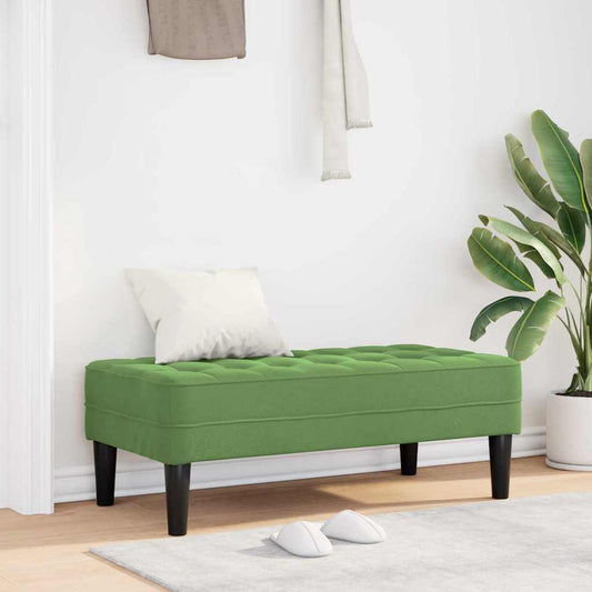 Benk Lys Grønn 113x57x39 cm Fløyel