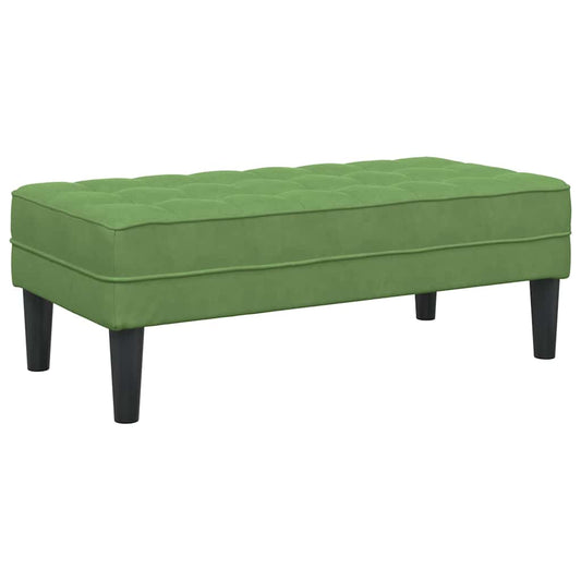 Benk Lys Grønn 113x57x39 cm Fløyel