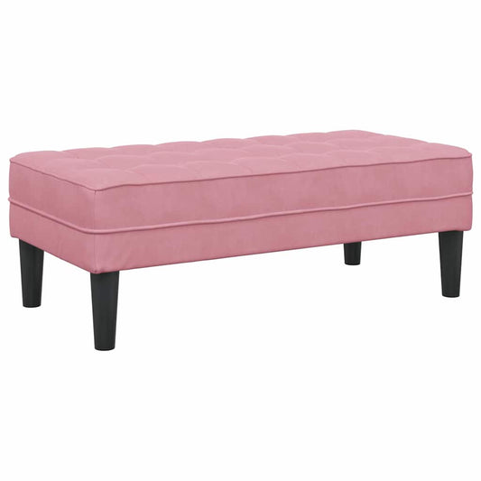 Benk Rosa 113x57x39 cm Fløyel