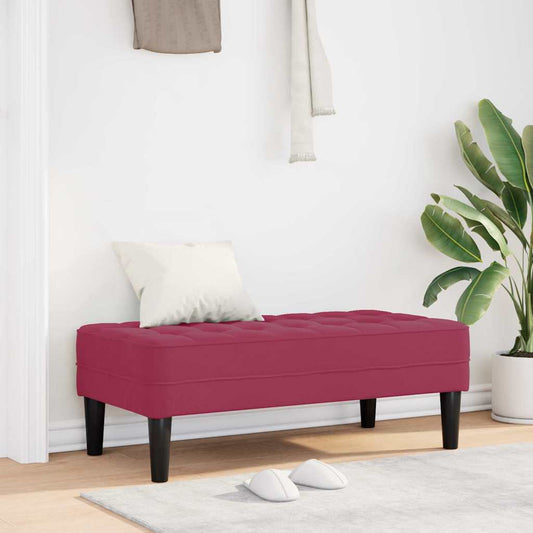 Benk Vinrød 113x57x39 cm Fløyel