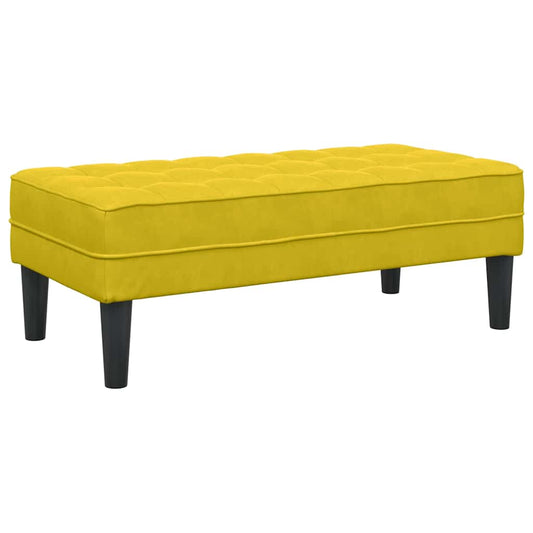 Benk Gul 113x57x39 cm Fløyel