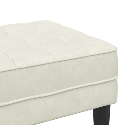 Benk Krem 113 cm Fløyel