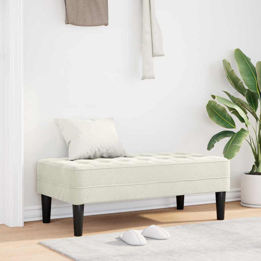 Benk Krem 113 cm Fløyel