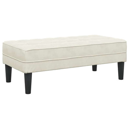 Benk Krem 113 cm Fløyel