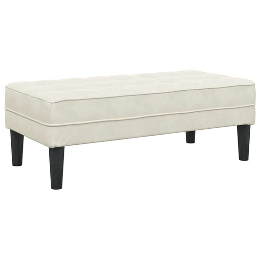 Benk Krem 113 cm Fløyel