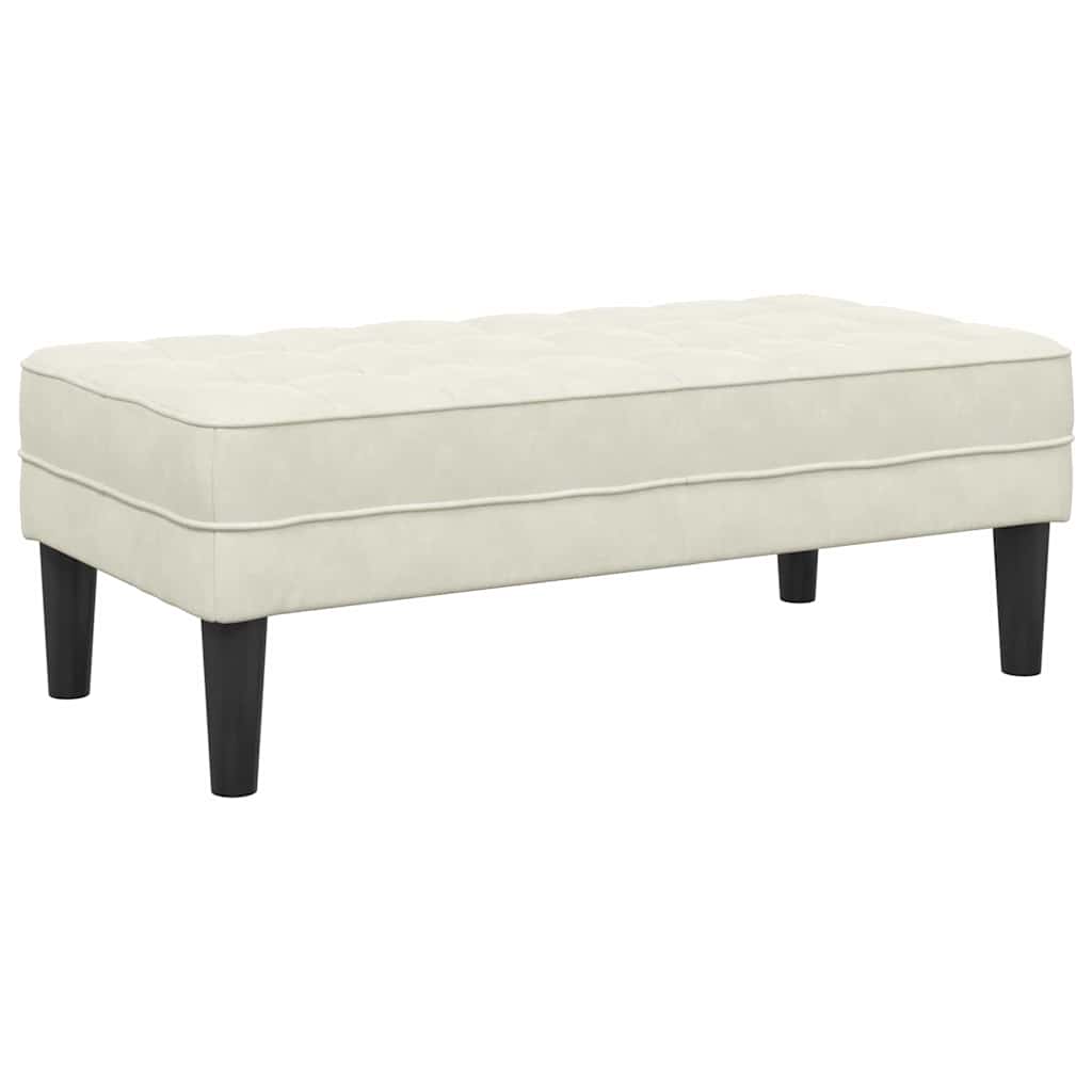 Benk Krem 113 cm Fløyel