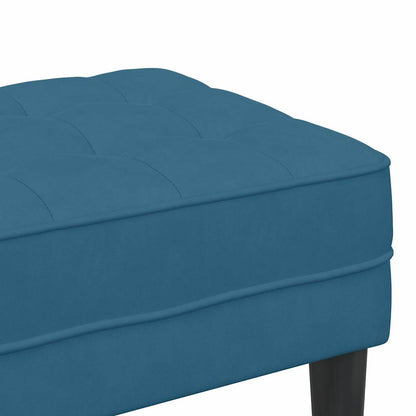 Benk Blå 113x57x39 cm Fløyel
