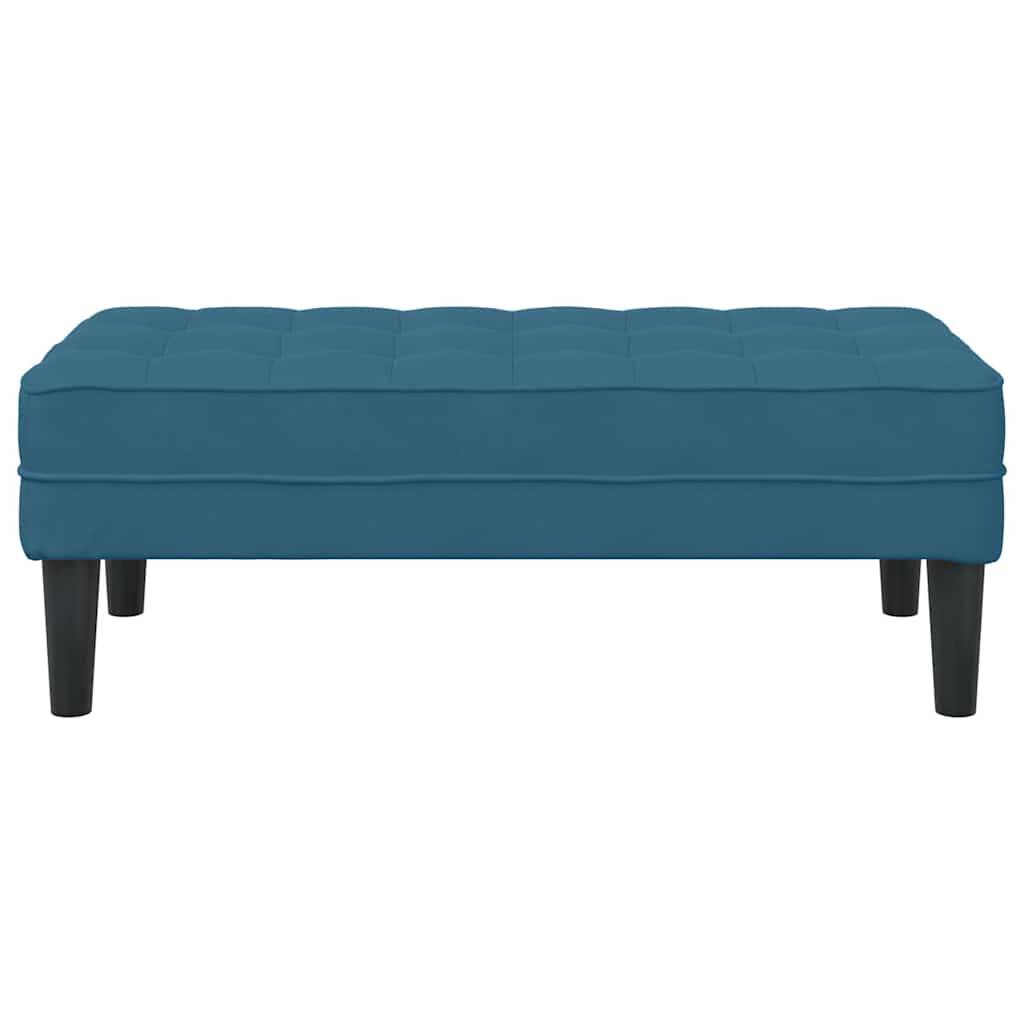Benk Blå 113x57x39 cm Fløyel