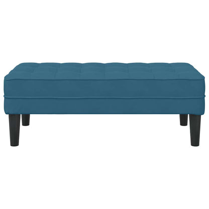 Benk Blå 113x57x39 cm Fløyel