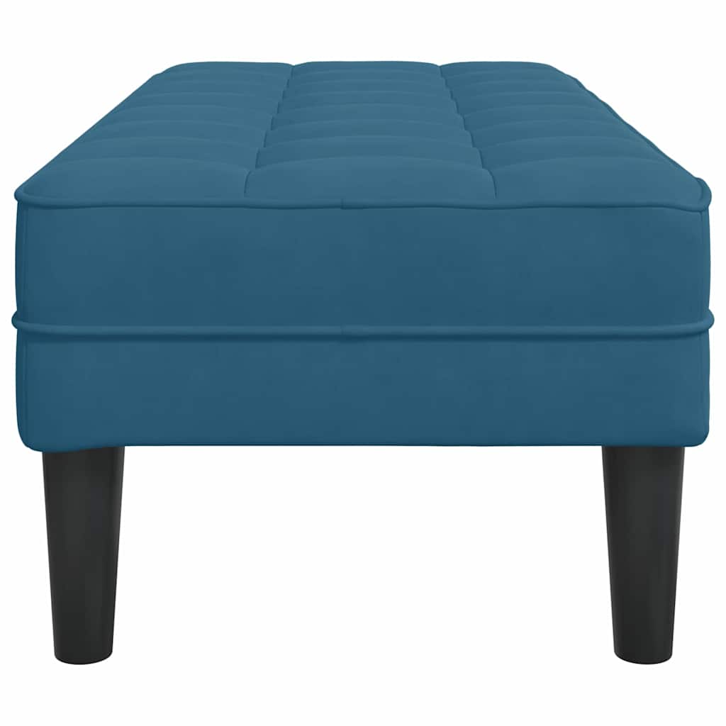 Benk Blå 113x57x39 cm Fløyel