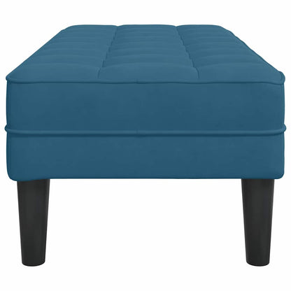 Benk Blå 113x57x39 cm Fløyel