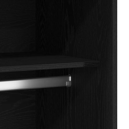 Black Oak Garderobe 100 x 50 x 200 cm - Laget av konstruert tre