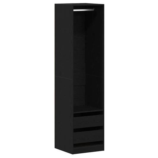 Garderobe - Svart Eik, 50 x 50 x 200 cm, Laget av konstruert tre