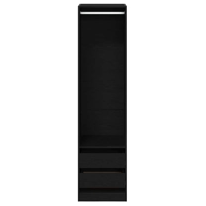 Garderobe - Svart Eik, 50 x 50 x 200 cm, Laget av konstruert tre