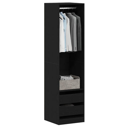 Garderobe - Svart Eik, 50 x 50 x 200 cm, Laget av konstruert tre