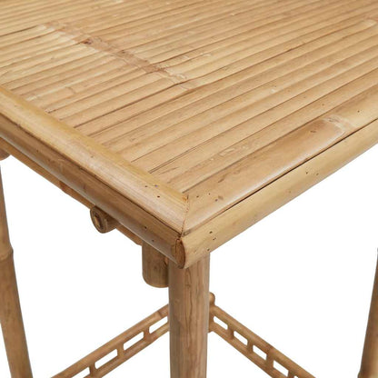Utendørs barbord kvadrat 55x55x100 cm bambus