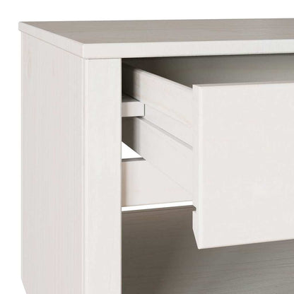 Kaffebord "DRAMMEN" Hvitt 99x55x45 cm Solid Tre Furu