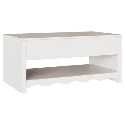 Kaffebord "DRAMMEN" Hvitt 99x55x45 cm Solid Tre Furu