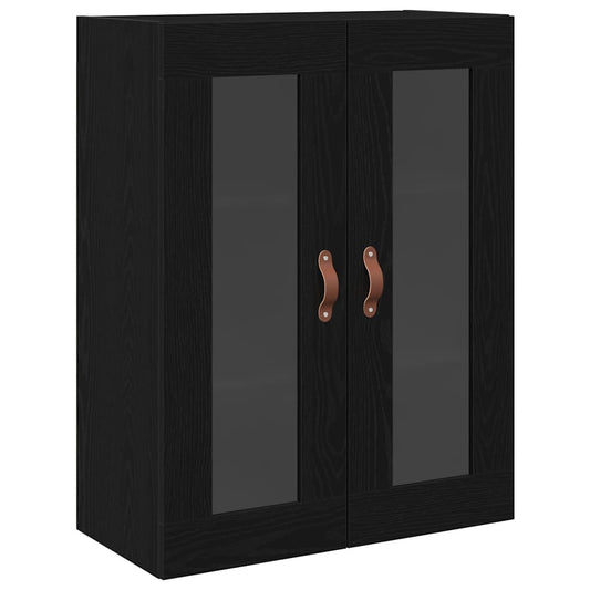 Vegghengt skap Svart eik 69.5 x 34 x 90 cm Konstruert tre