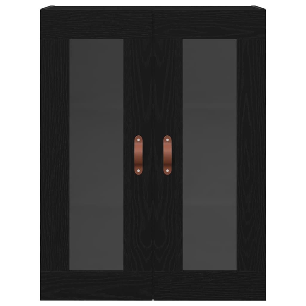 Vegghengt skap Svart eik 69.5 x 34 x 90 cm Konstruert tre