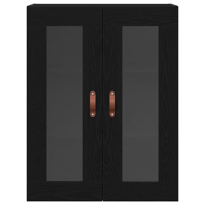 Vegghengt skap Svart eik 69.5 x 34 x 90 cm Konstruert tre