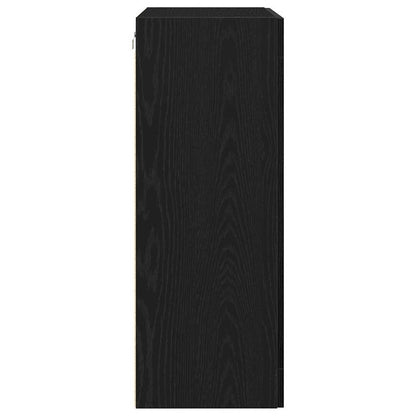 Vegghengt skap Svart eik 69.5 x 34 x 90 cm Konstruert tre