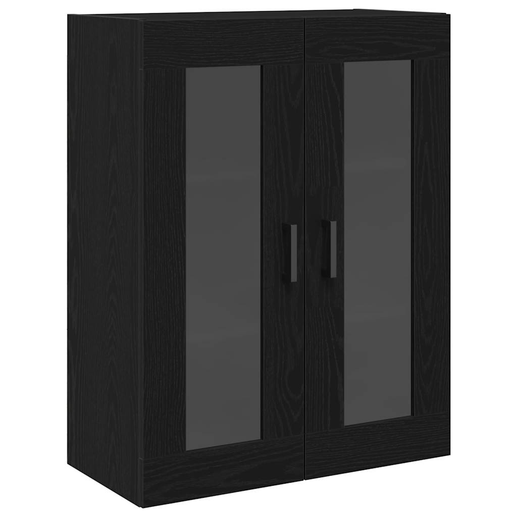 Vegghengt skap Svart eik 69.5 x 34 x 90 cm Konstruert tre