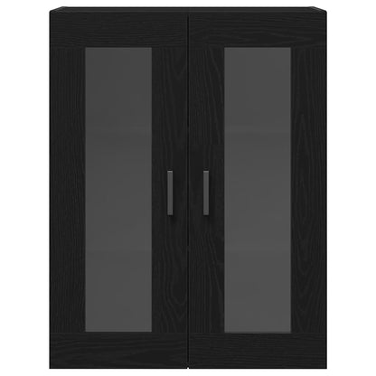 Vegghengt skap Svart eik 69.5 x 34 x 90 cm Konstruert tre