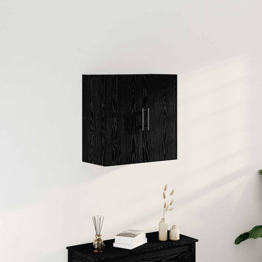 Veggskap Svart Eik 60x31x60 cm Konstruert Tre