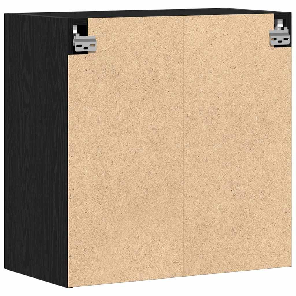 Veggskap Svart Eik 60x31x60 cm Konstruert Tre