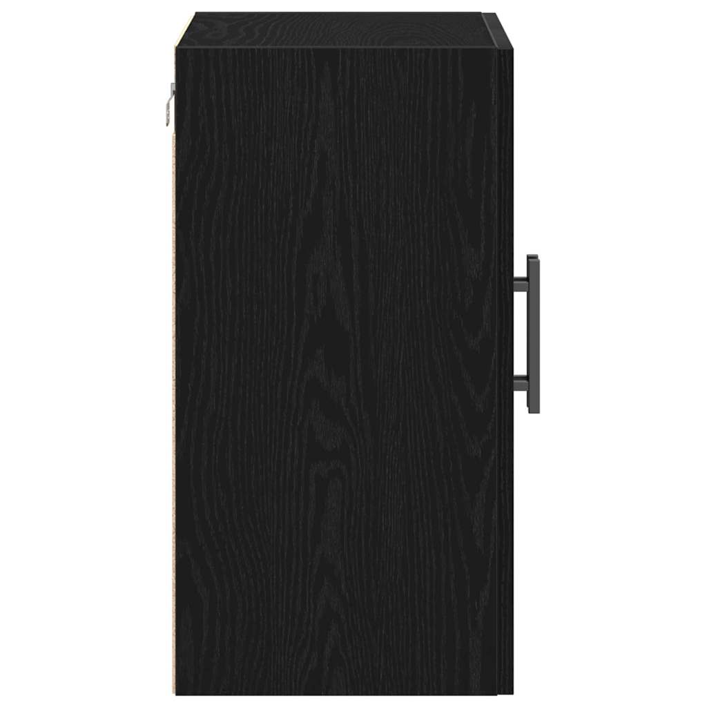 Veggskap Svart Eik 60x31x60 cm Konstruert Tre