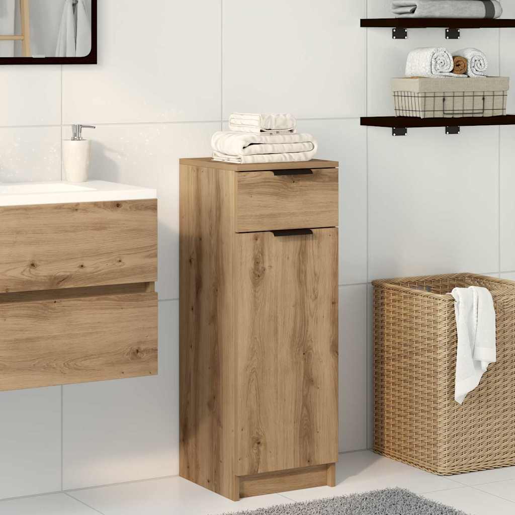 Baderomsskap Håndverker Eik 32x34x90 cm Konstruert Tre