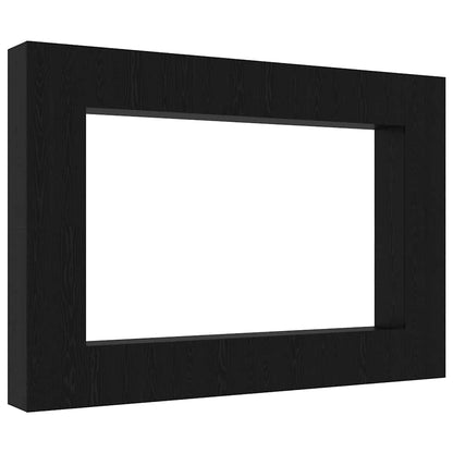 12 Delt TV Benk Set Veggmontert Svart Eik Konstruksjonstre