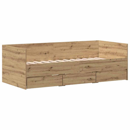 Dagseng ramme med skuffer med skuff artisan eik 90 x 190 cm