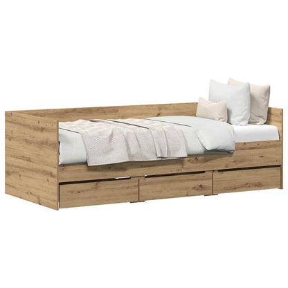 Dagseng ramme med skuffer med skuff artisan eik 90 x 190 cm